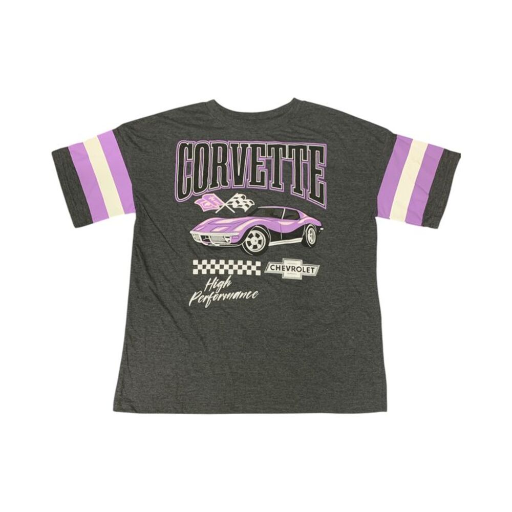 Licensed Ladies Soft Pullover Short Sleeve Varsity Graphic Tee - General Motors